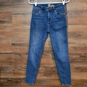 Kut From The Kloth Jeans Women 6 Skinny Camo Trim Mid Rise Cropped Stretch Denim